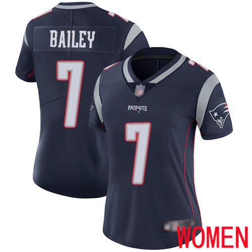 New England Patriots Football #7 Vapor Untouchable Limited Navy Blue Women Jake Bailey Home NFL Jersey->new england patriots->NFL Jersey